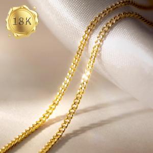45CM 18 INCHES AU750 CURB CHAIN 18KT SOLID GOLD NECKLACE