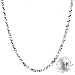45CM 18 INCHES CURB CHAIN 18KT SOLID GOLD NECKLACE