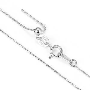 18 INCHES 925 ITALY STERLING SILVER BOX CHAIN 925 STERLING SILVER NECKLACE