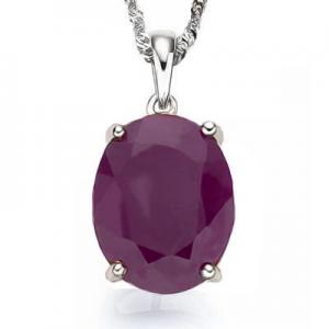 1/2 CT GENUINE RUBY 10KT SOLID GOLD PENDANT