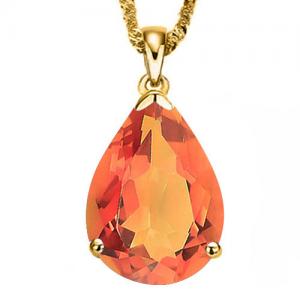 ALLURING ! 1.66 CT AZOTIC GEMSTONE 10KT SOLID GOLD PENDANT