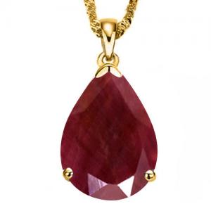 MAGNIFICENT ! 2.03 CT GENUINE RUBY 10KT SOLID GOLD PENDANT