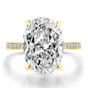 (CERTIFICATE REPORT) 1.30 CT DIAMOND MOISSANITE (D/VVS) & DIAMOND SOLITAIRE 14KT SOLID GOLD ENGAGEMENT RING