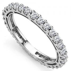READY TO SHIP ! 1.00 CT DIAMOND MOISSANITE (VVS CLARITY) 10KT SOLID GOLD ETERNITY RING