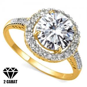 (CERTIFICATE REPORT) 2.24 CT DIAMOND MOISSANITE (HEART & ARROWS CUT/VS) 10KT SOLID GOLD ENGAGEMENT RING