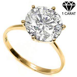LIMITED ITEM ! 0.93 CT GENUINE DIAMOND SOLITAIRE 14KT SOLID GOLD ENGAGEMENT RING