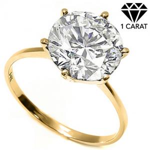 1.11 CT GENUINE DIAMOND SOLITAIRE 14KT SOLID GOLD ENGAGEMENT RING