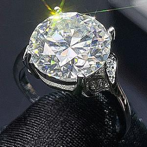 NEW!! (CERTIFICATE REPORT) 5.00 CT DIAMOND MOISSANITE & CREATED WHITE SAPPHIRE 925 STERLING SILVER RING