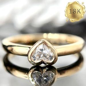 LUXURY COLLECTION ! (GIA CERTIFICATE REPORT) 0.30 CT GENUINE DIAMOND 18KT SOLID GOLD RING