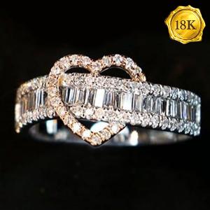 EXCLUSIVE VALENTINE COLLECTION ! 0.60 CT GENUINE DIAMOND 18KT SOLID GOLD ENGAGEMENT RING