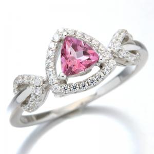 NEW! 1.00 CT IMPERIAL PINK TOPAZ & CREATED WHITE SAPPHIRE 925 STERLING SILVER RING